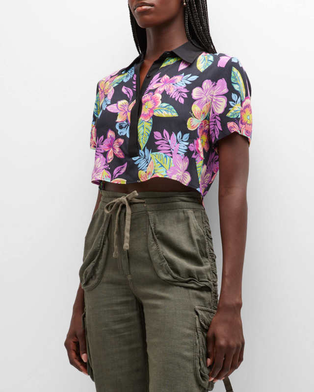 Palm Beach Cropped Polo Top